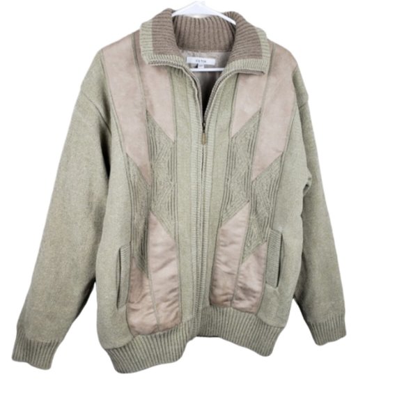Visitor Other - Visitor Beige Full Zip Cardigan Sweater Size M